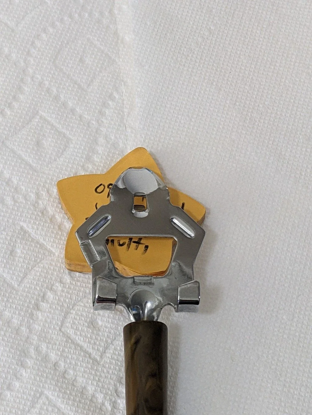 Vintage Bottle Opener 3 in 1 Marbled Brown Bottle Can Opener Piercer Gadget